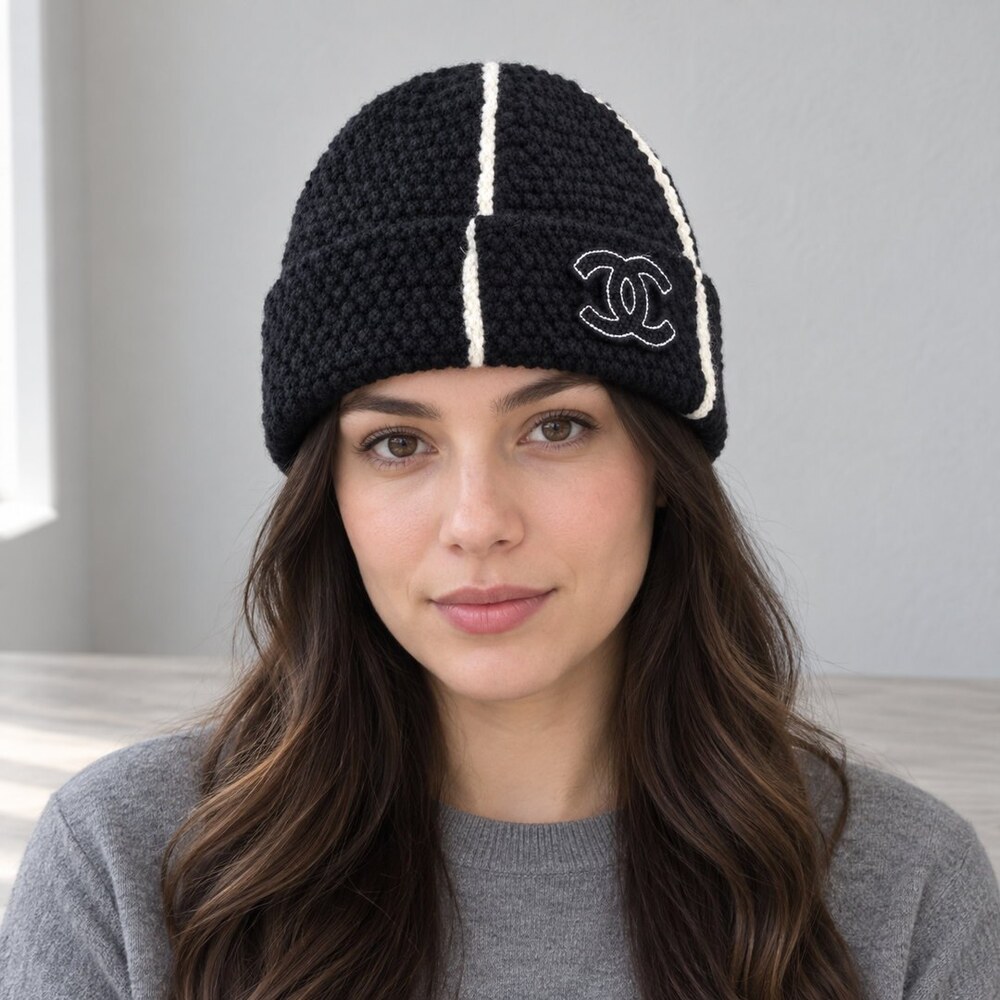 CHANEL CC Cuffed Knit Beanie - Picture 2 of 6